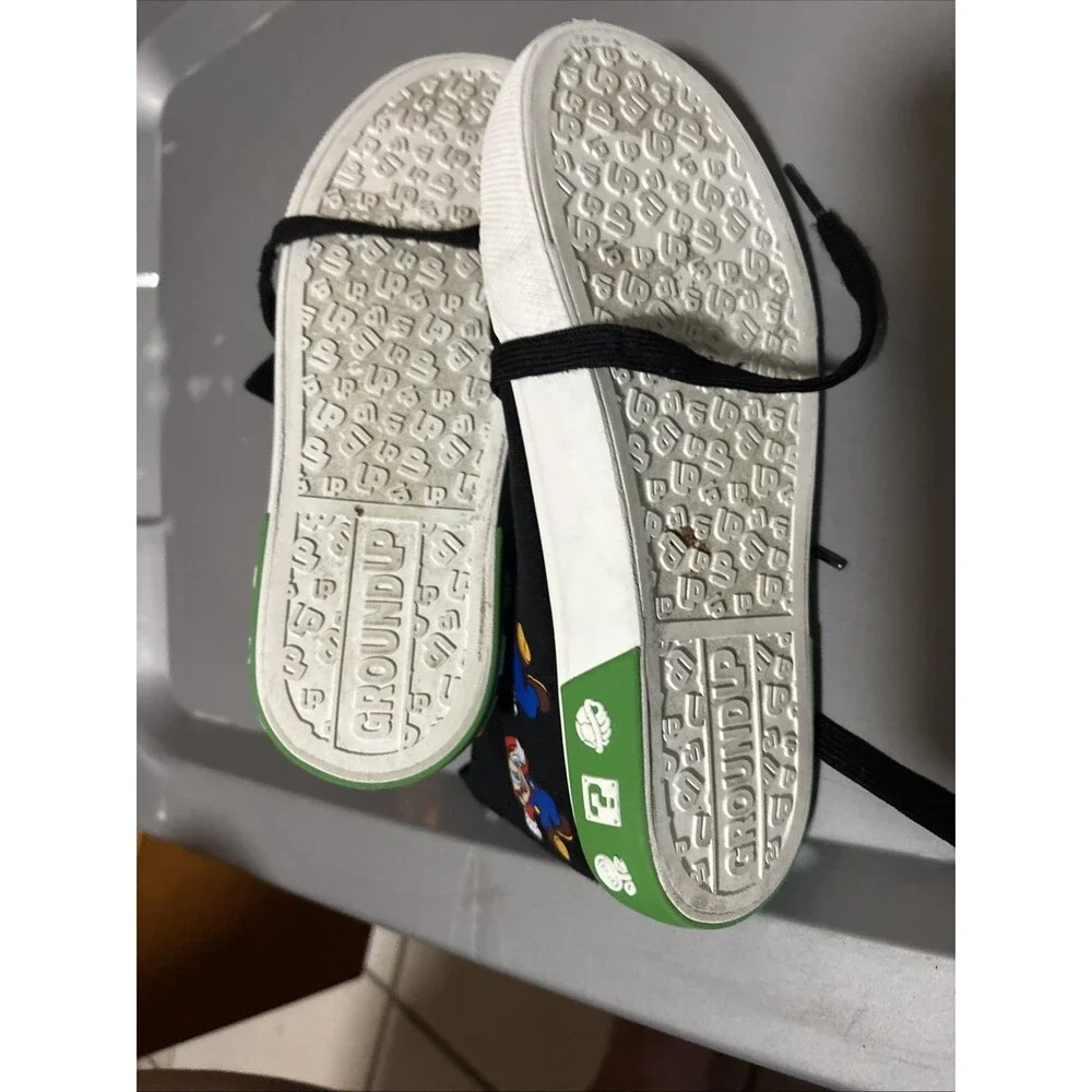 Nintendo Super Mario Bros Mario Luigi High Top Sneakers Kids Size 3. Ground Up